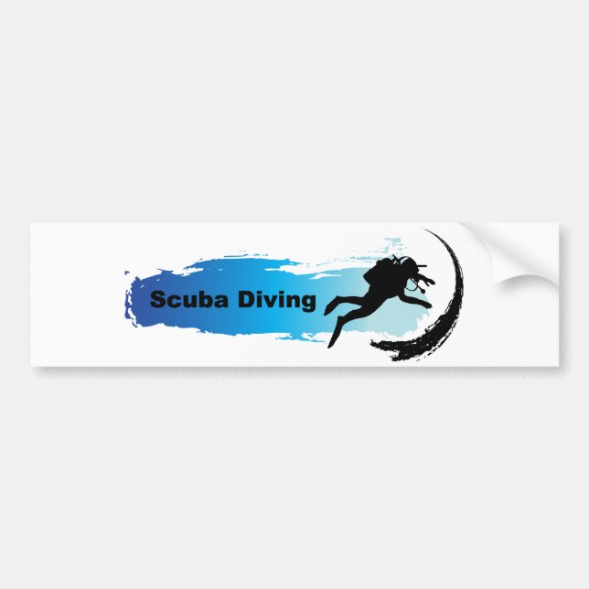 Pegatina Para Coche Buceo con escafandra único (Frente)