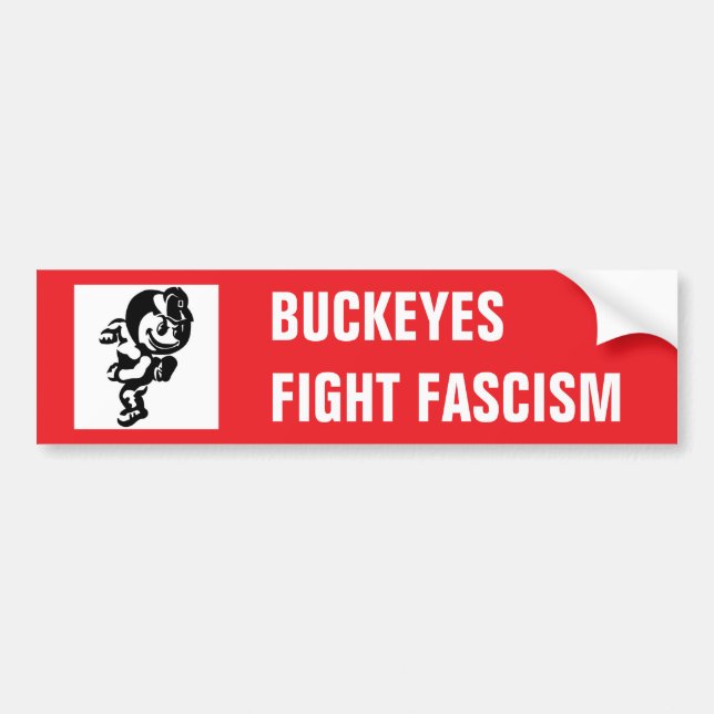 PEGATINA PARA COCHE BUCKEYES FIGHT FASCISM (Frente)