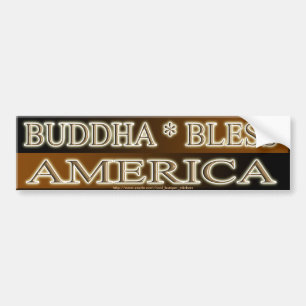 PEGATINA PARA COCHE BUDA BENDICE AMÉRICA