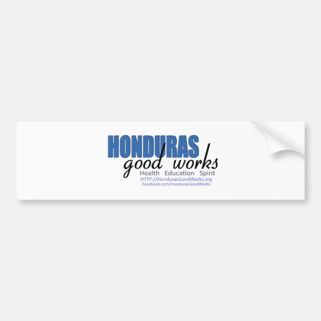 Pegatina Para Coche Buenos trabajos de Honduras (Frente)