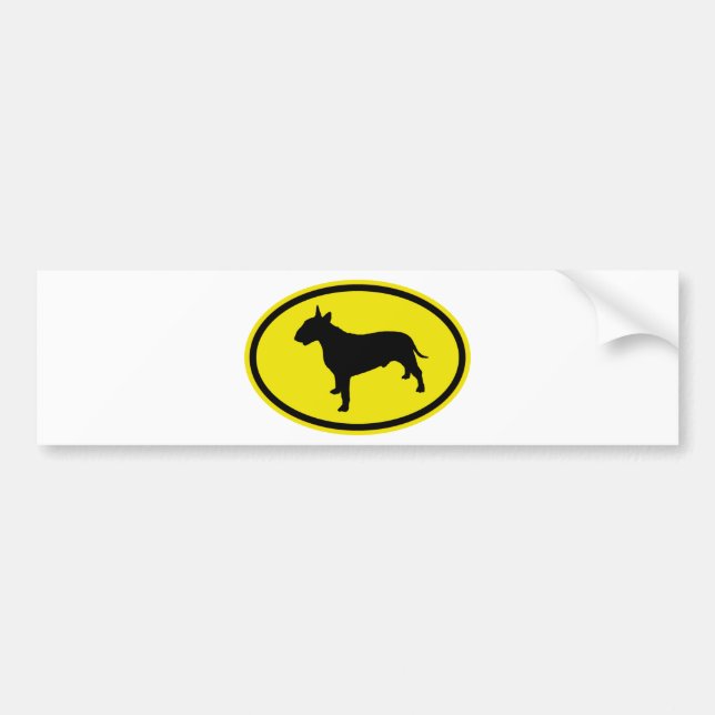Pegatina Para Coche Bull terrier (Frente)