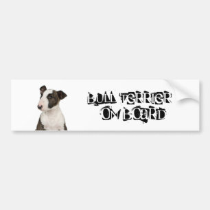 Pegatina Para Coche Bull terrier a bordo