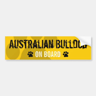 Pegatina Para Coche Bulldog australiano a bordo