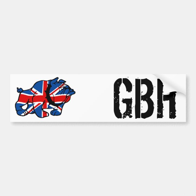 Pegatina Para Coche Bulldog de Union Jack (Frente)