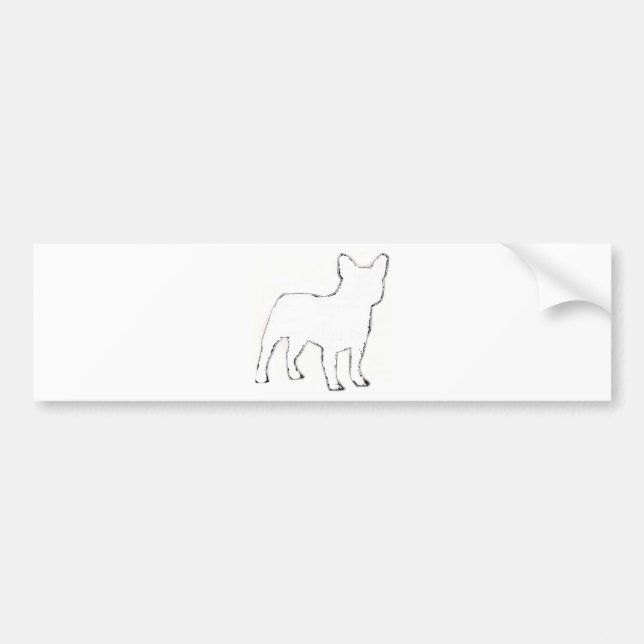Pegatina Para Coche bulldog francés (Frente)