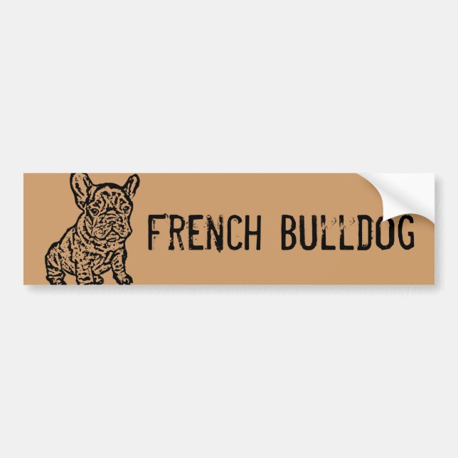 Pegatina Para Coche Bulldog francés (Frente)