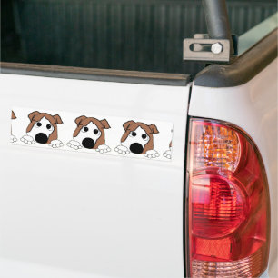 Pegatina Para Coche bulldog personalizado de observación roja y blanca
