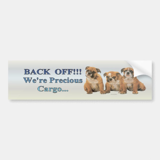 Pegatina Para Coche bulldog_pups2_bumpersticker (Frente)