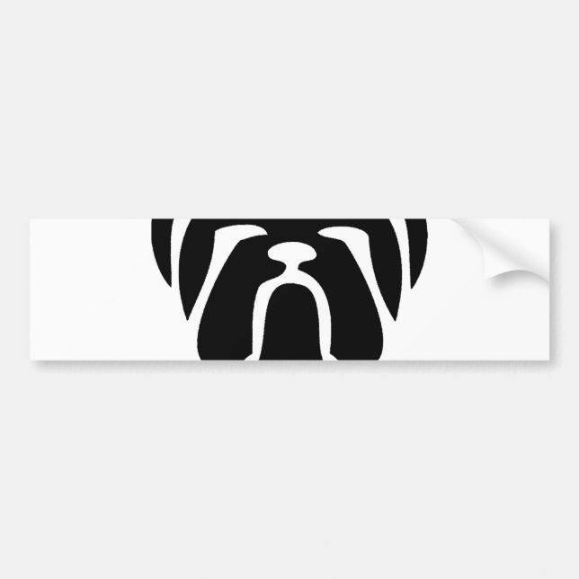 Pegatina Para Coche bulldog tribal (Frente)