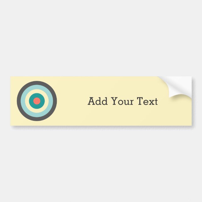 Pegatina Para Coche Bullseye de combinación gris de Shirley Taylor (Frente)