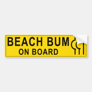 Pegatina Para Coche Bum de playa amarillo masculino a bordo