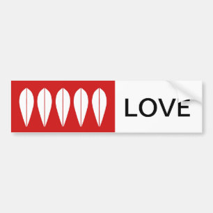 Pegatina Para Coche Bumbersticker-AMOR del vintage de Cathrineholm