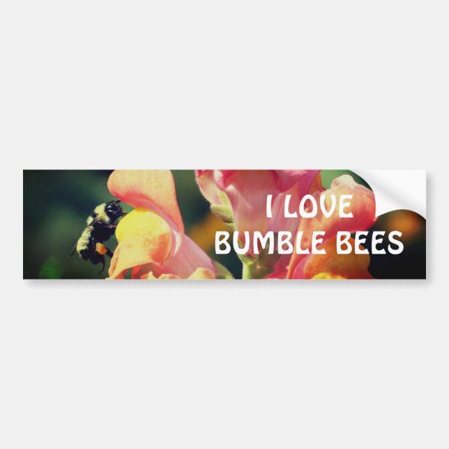 Pegatina Para Coche Bumble Bee On Snapdragon Flower  (Frente)