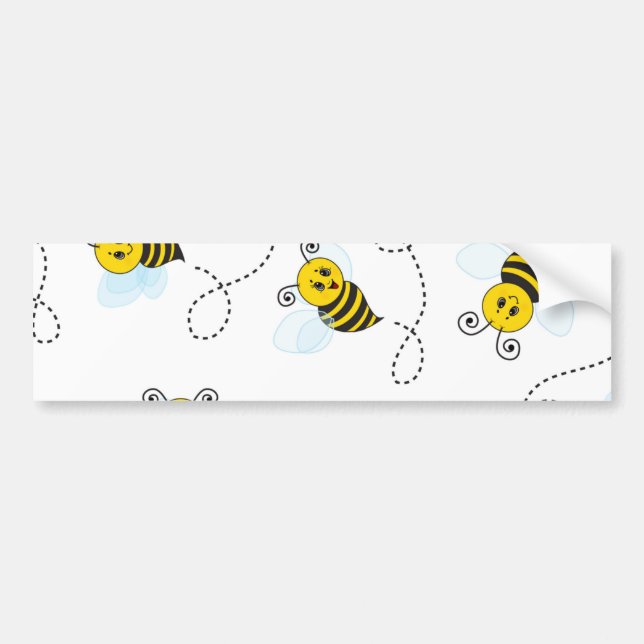 Pegatina Para Coche Bumblebee Volando Abeja de Bumble Negro Amarillo (Frente)