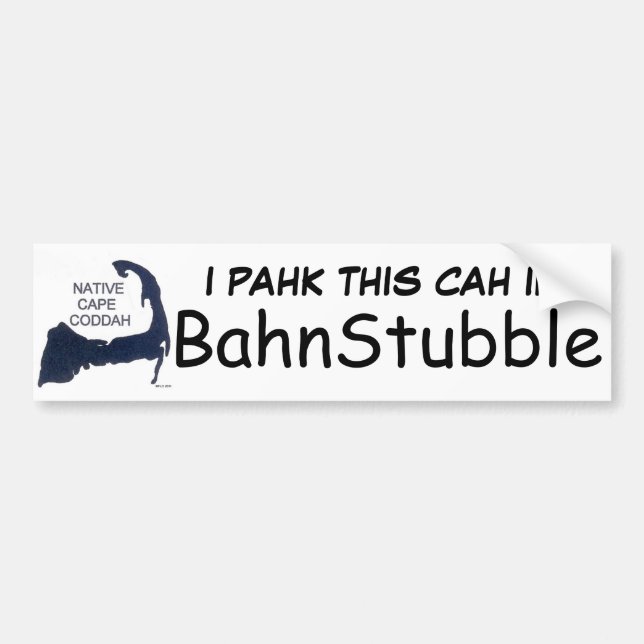 Pegatina Para Coche Bumpah Stickah- I PAHK ESTE CAH EN BahnStubble (Frente)