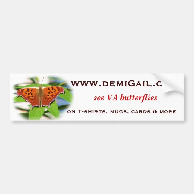 Pegatina Para Coche Bumper_butterfly_question_mark_2887zzl, (Frente)