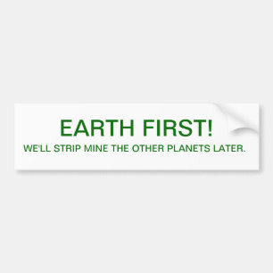 PEGATINA PARA COCHE BUMPER-EARTH PRIMERO