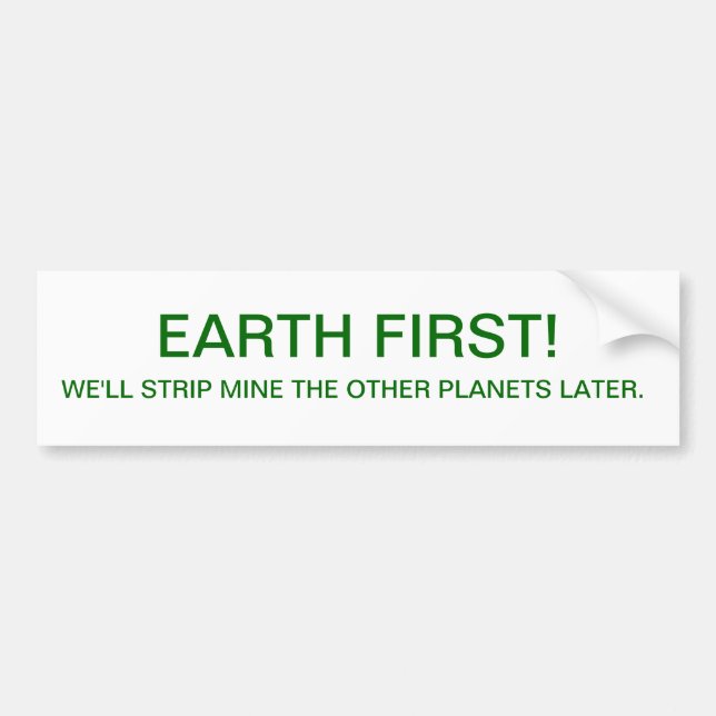 PEGATINA PARA COCHE BUMPER-EARTH PRIMERO (Frente)