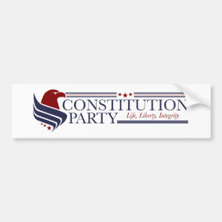 Pegatina Para Coche Bumper Sticker, Constitution Party