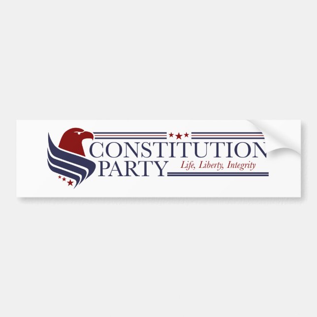 Pegatina Para Coche Bumper Sticker, Constitution Party (Frente)