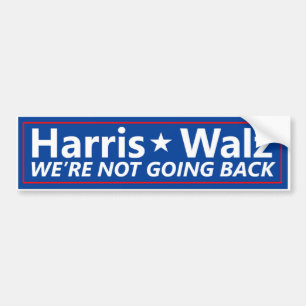 Pegatina Para Coche Bumper Sticker Harris Walz "no vamos a volver"
