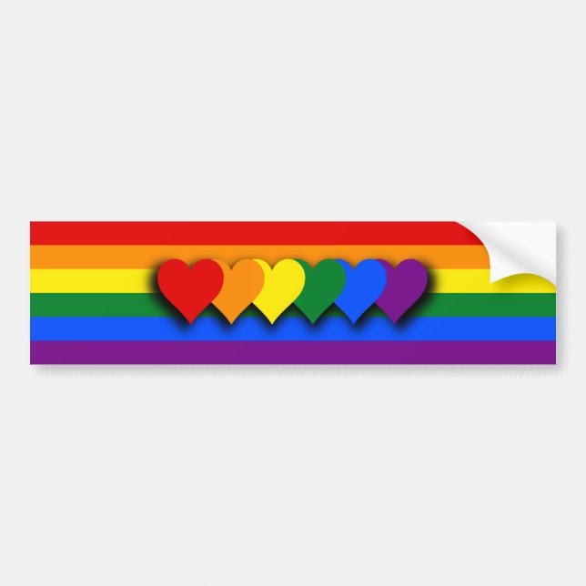 Pegatina Para Coche Bumper Sticker LGBT flag (Frente)