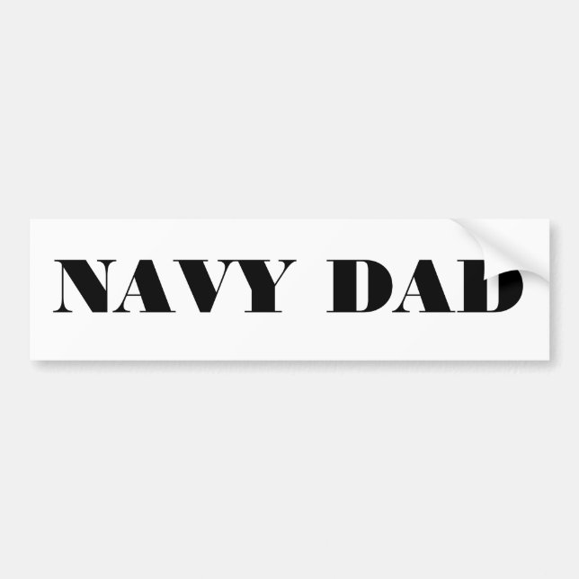 Pegatina Para Coche Bumper Sticker Navy Dad (Frente)