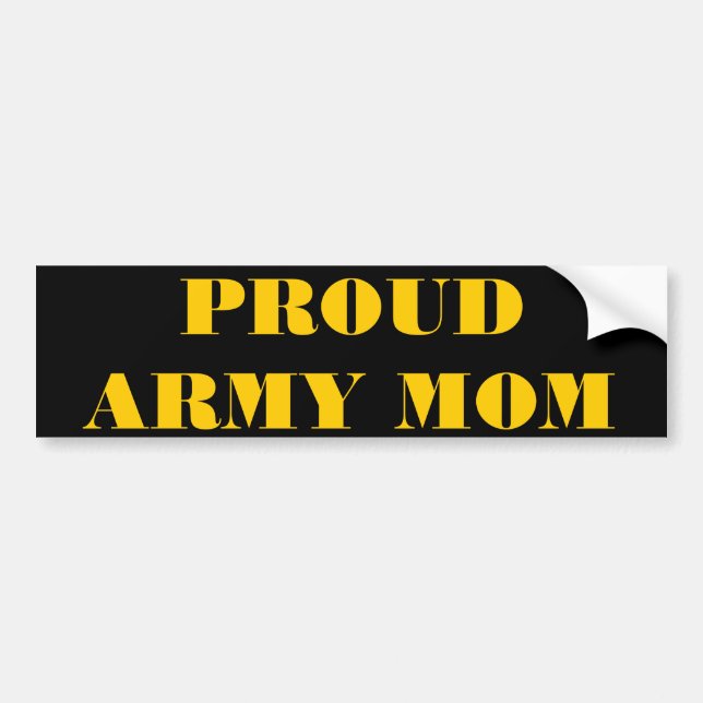 Pegatina Para Coche Bumper Sticker Orgullosa Mamá Del Ejército (Frente)