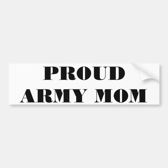 Pegatina Para Coche Bumper Sticker Orgullosa Mamá Del Ejército (Frente)