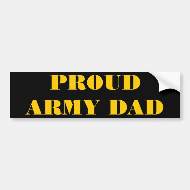 Pegatina Para Coche Bumper Sticker Orgulloso Ejército Papá (Frente)