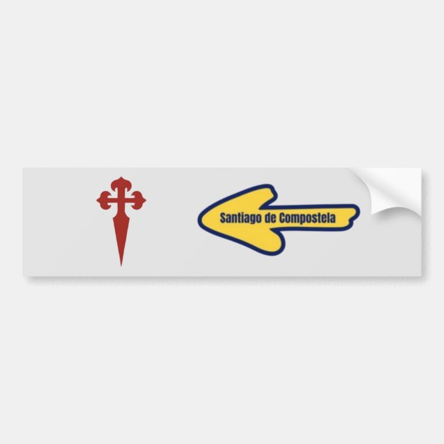 Pegatina Para Coche Bumper Sticker Saint James Way (Frente)