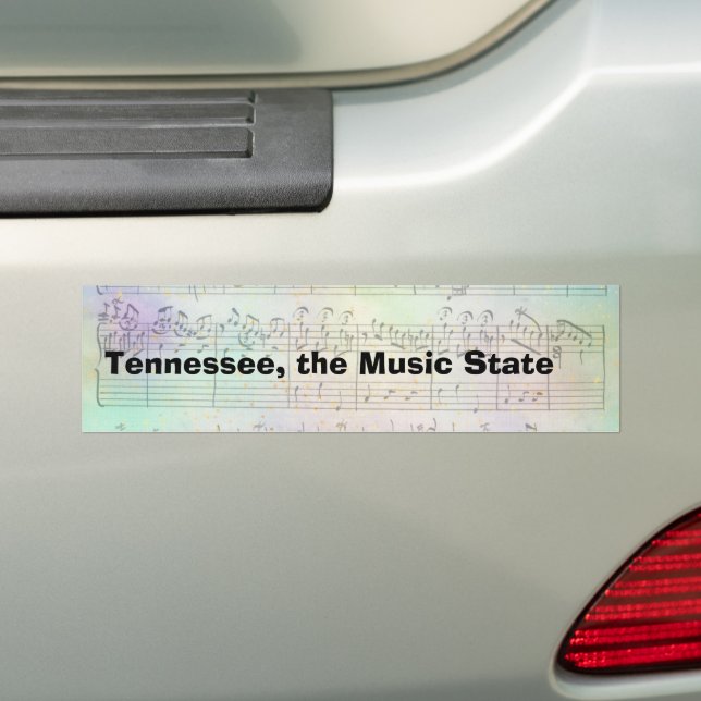 Pegatina Para Coche Bumper Sticker Tennessee el estado musical (en coche)