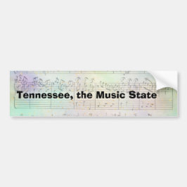 Pegatina Para Coche Bumper Sticker Tennessee el estado musical