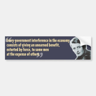 Pegatina Para Coche Bumpersticker de Ayn Rand