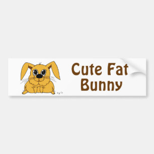 Pegatina Para Coche Bumpersticker de conejito de grasa