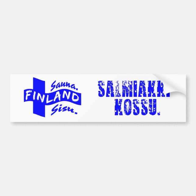 Pegatina Para Coche Bumpersticker de Finlandia (Frente)