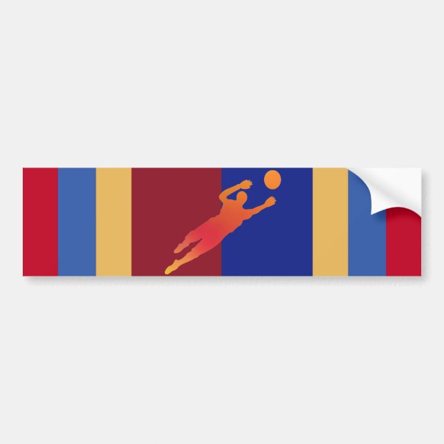 Pegatina Para Coche Bumpersticker de fútbol (Frente)