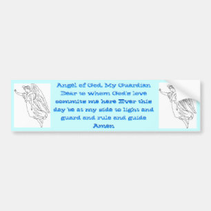 Pegatina Para Coche Bumpersticker de Guardian Angel