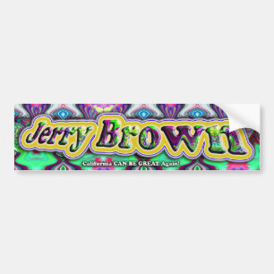 Pegatina Para Coche Bumpersticker de Jerry Brown
