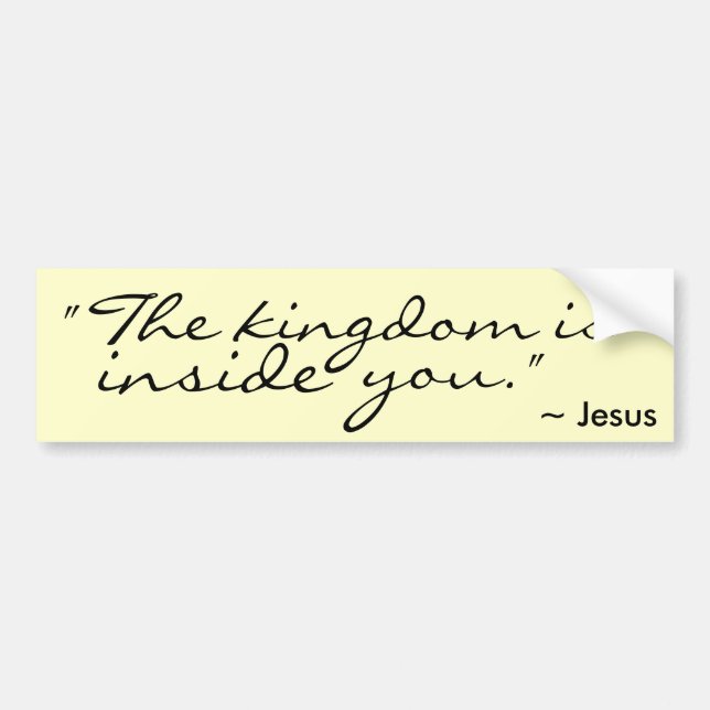 Pegatina Para Coche Bumpersticker de Jesús (Frente)