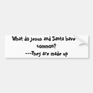 Pegatina Para Coche Bumpersticker de Jesús y de Santa