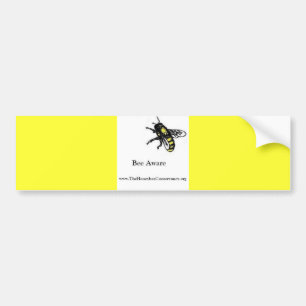 Pegatina Para Coche Bumpersticker de la conservación de la abeja -