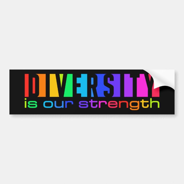 Pegatina Para Coche Bumpersticker de la diversidad (Frente)
