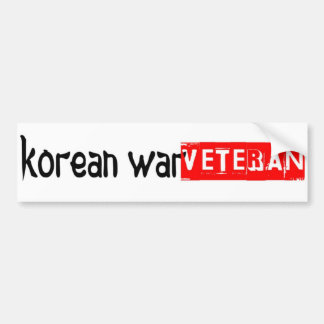 Pegatina Para Coche bumpersticker de la Guerra de Corea