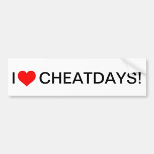 Pegatina Para Coche Bumpersticker de los cheatdays del corazón I