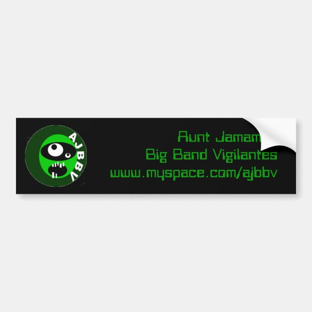 Pegatina Para Coche bumpersticker de los vigilantes del big band de (Frente)