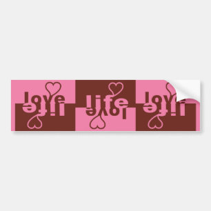 Pegatina Para Coche Bumpersticker de Love Life