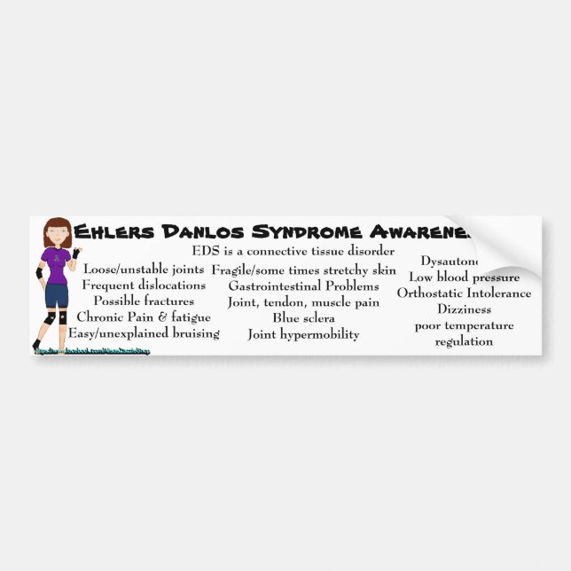 Pegatina Para Coche Bumpersticker de Lyndon EDS Awarness (Frente)