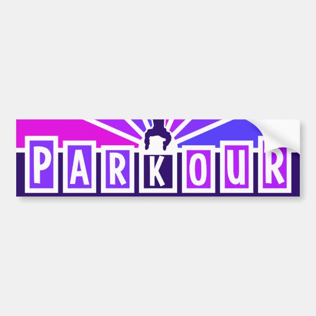Pegatina Para Coche Bumpersticker de PARKOUR (Frente)