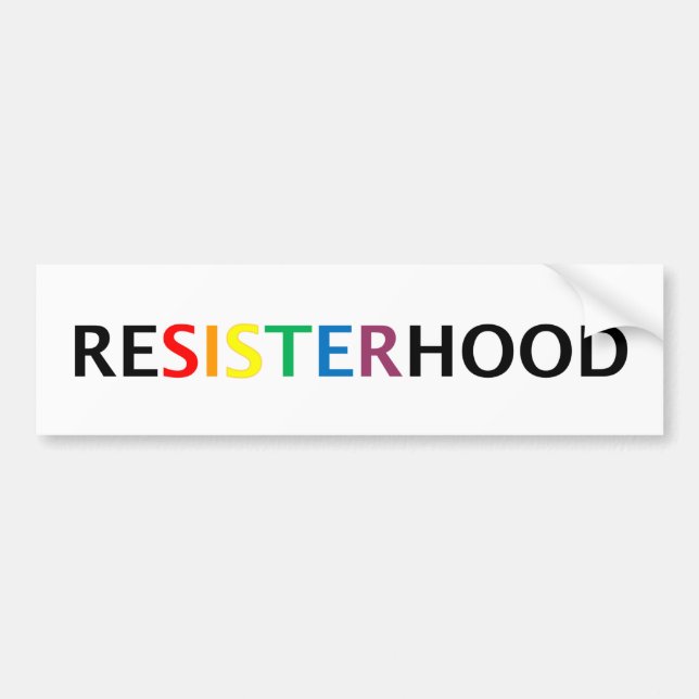 Pegatina Para Coche Bumpersticker de Resisterhood (Frente)